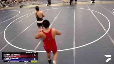 220 lbs 5th Place Match - Ethan Syhavong, Shakopee Mat Club vs Karson Gariepy, Minnesota