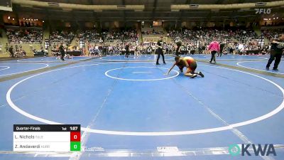 92 lbs Quarterfinal - Labrandon Nichols, Tulsa North Mabee Stampede vs Zain Andaverdi, Hurricane Wrestling Academy