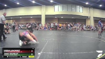 Quarterfinals (8 Team) - Amirah Lencrerot, Glasgow Wrestling Academy vs Owen Grumelot, Carolina Hammer Squad