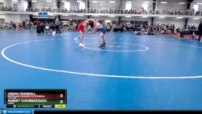 Silver 125 lbs Champ. Round 2 - Josiah Crandall, Northland Community & Technical College vs Robert Vukobratovich, Loras