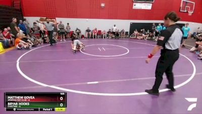 105 lbs Round 1 (6 Team) - Bryar Hooks, Choctaw vs Matthew Govea, Spartan Mat Club