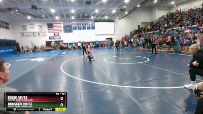 49 lbs Champ. Round 1 - Eddie Reyes, Casper Wrestling Club vs Brekken Hintz, Green River Grapplers