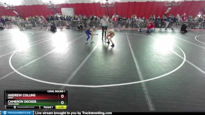 83 lbs Cons. Round 1 - Andrew Collins, Iowa vs Cameron Decker, Wisconsin