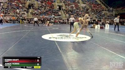 114 lbs Cons. Round 2 - Aaron Morris, Williston vs Korbin Kraft, Minot