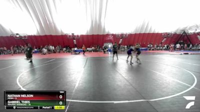 144 lbs Round 1 (16 Team) - Nathan Nelson, Mora vs Gabriel Thies, Waukee Warriors