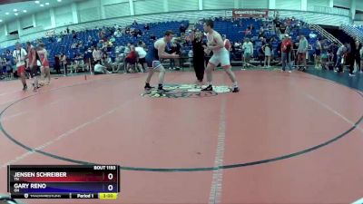 195 lbs Quarterfinal - Jensen Schreiber, TN vs Gary Reno, OH
