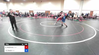 110 kg Rnd Of 16 - Aiden McGinnis, Team Idaho Wrestling Club vs Kamahao Grace, Missouri