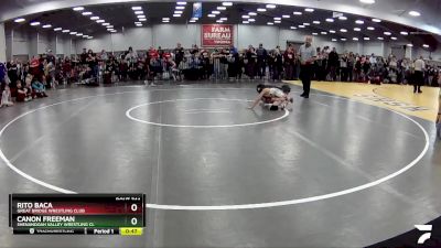 59 lbs Cons. Round 4 - Rito Baca, Great Bridge Wrestling Club vs Canon Freeman, Shenandoah Valley Wrestling Cl