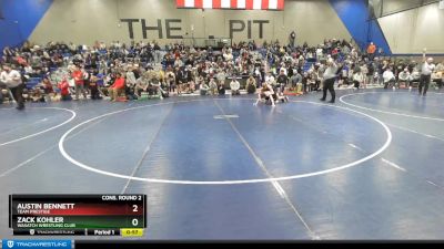 130 lbs Cons. Round 2 - Austin Bennett, Team Prestige vs Zack Kohler, Wasatch Wrestling Club