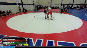 184 lbs Champ. Round 2 - Evan Danowski, UW-Whitewater vs Evan Zambrano, Wabash