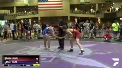 145 lbs Cons. Round 2 - Brady Mason, KS vs Logan Ware, TX