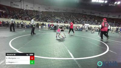 52 lbs Round Of 32 - Ella Munguia, Choctaw Ironman Youth Wrestling vs Jack Rogers, Standfast