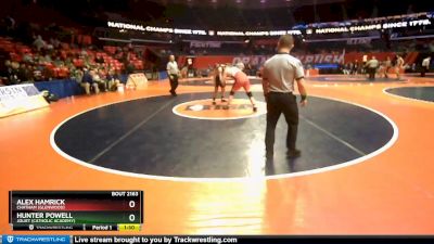 2A 220 lbs Quarterfinal - Hunter Powell, Joliet (Catholic Academy) vs Alex Hamrick, Chatham (Glenwood)