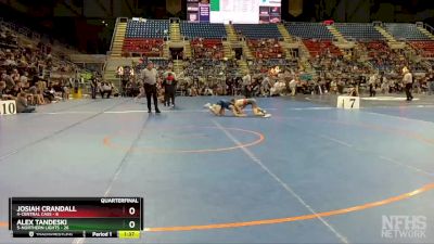 120 lbs Quarterfinals (8 Team) - Josiah Crandall, 4-Central Cass vs Alex Tandeski, 5-Northern Lights