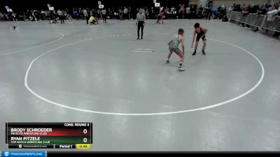 70 lbs Cons. Round 3 - Ryan Pitzele, Top Notch Wrestling Club vs Brody Schroeder, MN Elite Wrestling Club