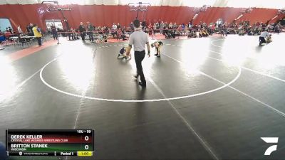 59 lbs Cons. Round 1 - Derek Keller, Crystal Lake Wizards Wrestling Club vs Britton Stanek, Wisconsin