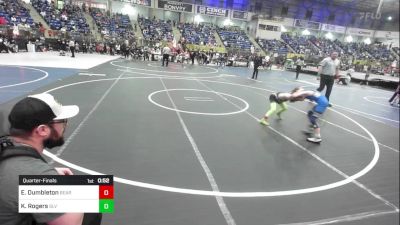 70 lbs Quarterfinal - Everett Dumbleton, Bear Cave vs Keyen Rogers, SLV Elite