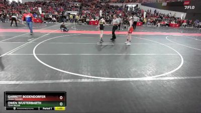 85 lbs Quarterfinal - Owen Wusterbarth, Team Nazar vs Garrett Bodendorfer, Crass Trained