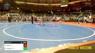 40 lbs Consi Of 4 - Brady Wood, Oklahoma Wrestling Academy vs Ali Hughes, Ready RP Nationals