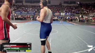 D 1 215 lbs Champ. Round 2 - Jackson Calderaro, Jesuit vs Landon Redman, Fontainebleau