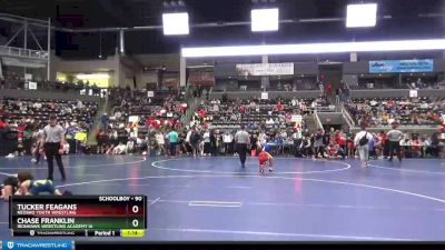 90 lbs Quarterfinal - Tucker Feagans, Neosho Youth Wrestling vs Chase Franklin, Ironhawk Wrestling Academy IA