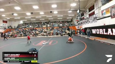 58-63 lbs 1st Place Match - Kasen Asay, Powell Wrestling Club vs Rhett Goolsbey, Powell Wrestling Club