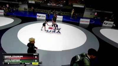 78 lbs Cons. Round 4 - Samuel Strasburg, Brawlers Wrestling Club vs Lucca Martinez, Total Kaos Wrestling Club