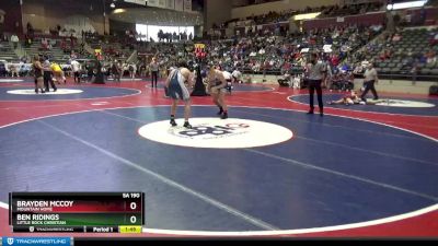 5A 190 lbs Quarterfinal - Brayden McCoy, Mountain Home vs Ben Ridings, Little Rock Christian