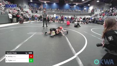 61 lbs Quarterfinal - Kopelan Kirby, Tahlequah Wrestling Club vs CJ Tyler, Black Fox Wrestling Club