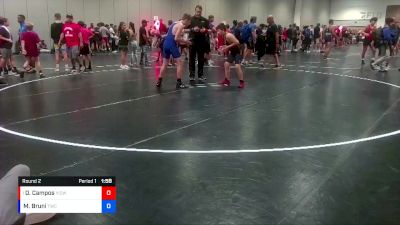 136 lbs Round 2 - Dominik Campos, Youth Impact Center Wrestling Club vs Max Bruni, Trident Wrestling Club