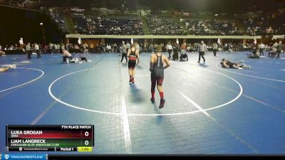 135 lbs 7th Place Match - Liam Langreck, Chickasaw Elite Wrestling Club vs Luka Grogan, Iowa