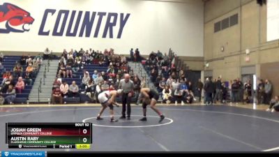 174 lbs 1st Place Match - Austin Raby, Clackamas Community College vs Josiah Green, Umpqua Community College