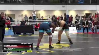 191 lbs 3rd Place Match - Jayleen Sekona, Colorado Mesa University vs Nia Crosdale, King University