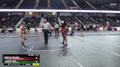 235 lbs 3rd Place Match - Saryja Nelson, Leavenworth Takedown Club vs Amerie Hinz, Hoisington Jr Cardinal