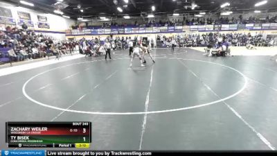 133 lbs Cons. Round 5 - Zachary Weiler, Wisconsin-La Crosse vs Ty Bisek, Concordia-Moorhead