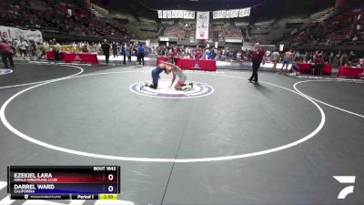 74 lbs Quarterfinal - Ezekiel Lara, Menlo Wrestling Club vs Darrel Ward, California