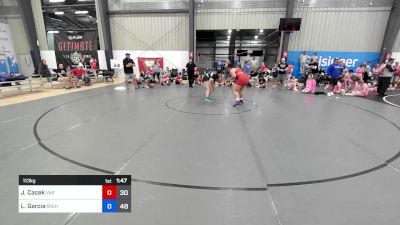 113 kg Rr Rnd 2 - Jocelyn Cacek, Virginia Red vs Lillianna Garcia, Michigan Rev Blue