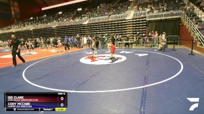 86 lbs Cons. Round 1 - Sid Clark, Star Valley Wrestling Club vs Cody McCabe, Lander USA Wrestling