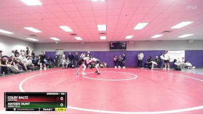 126 lbs Cons. Round 4 - Hayden Hunt, Green Hills vs Colby Baltz, Houston