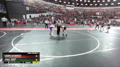 115 lbs Cons. Round 4 - Vinny Sindt, St. Croix Central vs Caden Schwartz, Oregon Youth Wrestling