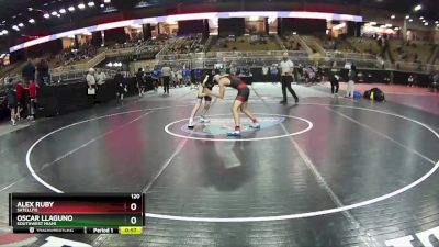 120 lbs Cons. Round 1 - Oscar Llaguno, Southwest Miami vs Alex Ruby, Satellite