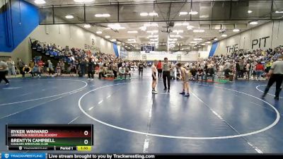 92 lbs Champ. Round 2 - Ryker Winward, Sanderson Wrestling Academy vs Brentyn Campbell, Cougars Wrestling Club