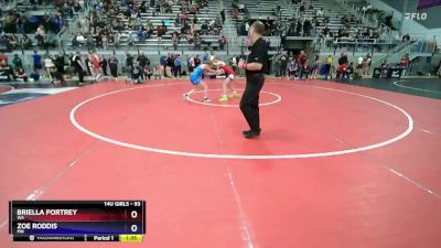 93 lbs Quarterfinal - Briella Portrey, WA vs Zoe Roddis, MN