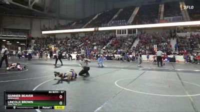 67 lbs Quarterfinal - Lincoln Brown, Junction City vs Gunner Beaver, Renegades