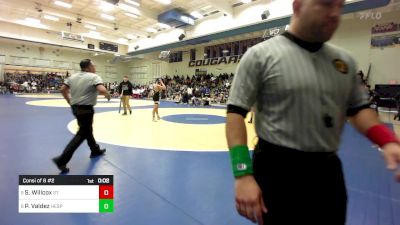 116 lbs Consi Of 8 #2 - Sean Willcox, St. John Bosco vs Paulo Valdez, Hesperia