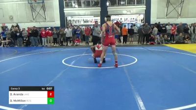 127 lbs Consy 3 - Daniel Aranda, Lake Highland Prep-FL vs Darius McMillon, Peters Township