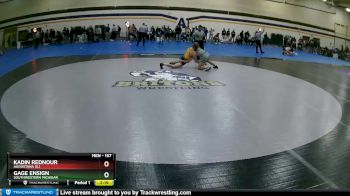 157 lbs Cons. Round 4 - Kadin Rednour, Augustana (IL) vs Gage Ensign, Southwestern Michigan