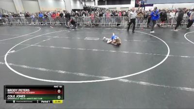 70 lbs Champ. Round 1 - Brody Peters, Sebolt Wrestling Academy vs Cole Jones, Springdale Youth Wrestling Club