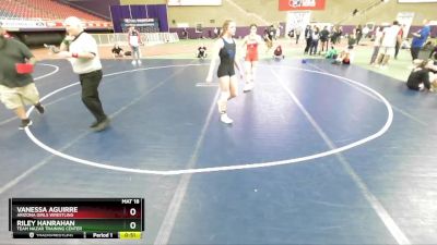 130 lbs Cons. Round 4 - Riley Hanrahan, Team Nazar Training Center vs Vanessa Aguirre, Arizona Girls Wrestling