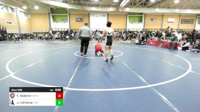 165 lbs Consi Of 16 #2 - Ferhat Baha Akdemir, East Providence vs Jayden Lafrenye, Lincoln Academy